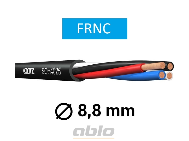 KLOTZ SCH4025 Przewód kabel, głośnikowy 4x2,5 mm2 FRNC LHC